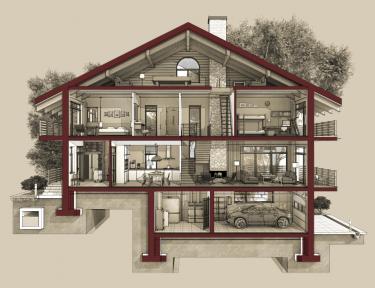 house cross section