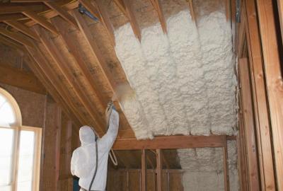 installing spray foam inside