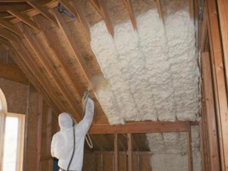 installing spray foam inside